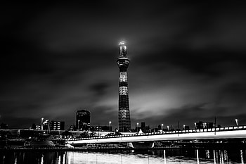 Cities, Architecture, Building, Night City, Bw, Chb, Tower HD wallpaper