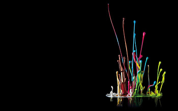 3D, Spray, Splash, Colorful, Colourful, Wax HD wallpaper