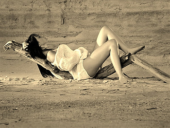 Feelings So True, model, graphy, woman, black and white HD wallpaper