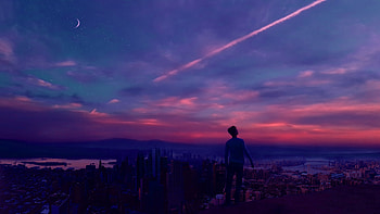 Looking At Beautiful Blue Sky, sky, silhouette, graphy HD wallpaper