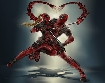 Dedpool Vs Lady Deadpool, deadpool, lady-deadpool, poster, 2018-movies, movies, cable, deviantart, deadpool-corps HD wallpaper