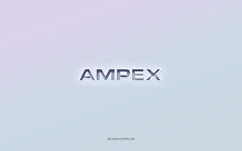 Ampex logo, cut out 3d text, white background, Ampex 3d logo, Ampex emblem, Ampex, embossed logo, Ampex 3d emblem HD wallpaper
