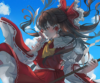 Hakurei Reimu, Reimu Hakurei, Anime, Touhou HD wallpaper