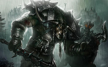 Unusual Warrior, fantasy, art, dark, warrior HD wallpaper