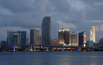 Miami, Cities, Skyscrapers, Bridge, Florida HD wallpaper