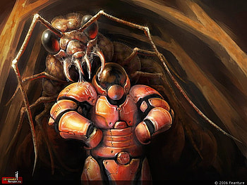 Mars Miner, abstract, mines, 3d, fantasy, men, work, spiders HD wallpaper