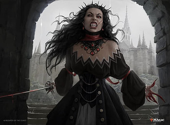 Vampire lady, art, vampire, halloween, martina fackova, black, fantasy, girl HD wallpaper