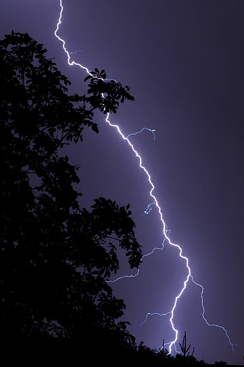 Aesthetic thunder, Atmospheric drama, Lightning whispers, Stormy beauty HD phone wallpaper