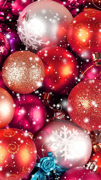 Christmas ornaments, , Festive backgrounds, Vibrant colors HD phone wallpaper