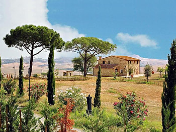 Small Villa near Casciana Terme, Tuscany, bushes, sky, tree, home HD wallpaper