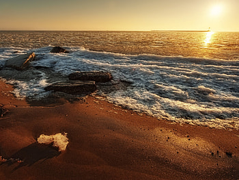 Nature, Sea, Ice, Beach, Sand, Ice Floe HD wallpaper