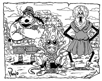 Jinbe, Luffy, and Brook, Anime, One Piece, Jinbe (One Piece), Monkey D. Luffy, Brook (One Piece) HD wallpaper