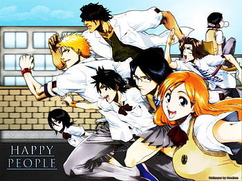 Bleach crew, sexy, sado yasutora, cute, inoue orihime, boys, bleach, kuchiki rukia, anime, kurosaki ichigo, abarai renji, girls, ishida uryuu HD wallpaper