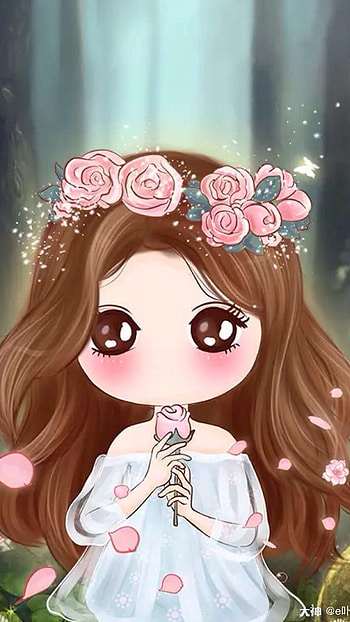 Cute Cartoon Girl, Korean Adorable HD phone wallpaper