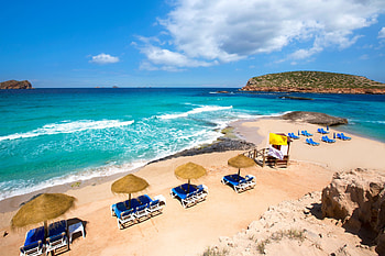 Paradise, chair, sea, sand, beach, ocean waves, waves, clouds, nature, sky, splendor, ocean HD wallpaper