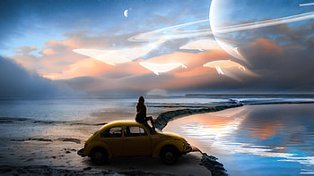 Fantasy Time With Myself, alone, fantasy, whale, artist, artwork, digital-art, deviantart HD wallpaper