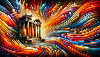 Ancient Ruins Abstract Art, ruin, Abstract HD wallpaper