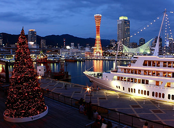 Holidays, Lights, Holiday, Evening, Christmas Tree, Ship, Port HD wallpaper
