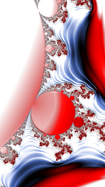 Vertical Fractal Background for Smart - Red,white and Blue, pattern, psychedelic, trippy, Abstract, fractal HD phone wallpaper