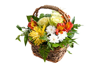 bouquet, graphy, roses, elegantly, beautiful, nice, basket, flower, cool, flowers, chrysanthemums, , harmony HD wallpaper