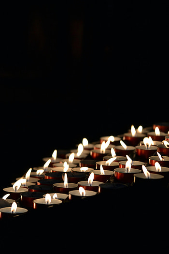 Fire, Candles, Dark, Darkness HD phone wallpaper