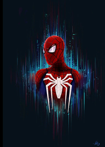 Spider man, electric blue, art HD phone wallpaper