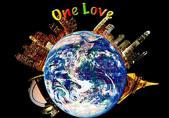 One Love, california, paris, flag, earth, sydney, one, love, world, nyc HD wallpaper