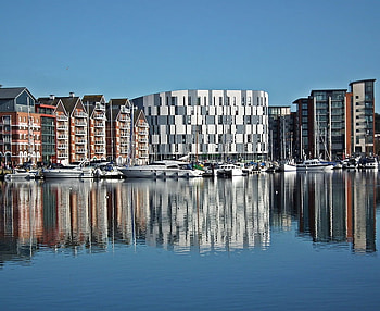 Ipswich Marina, sea, marina, ipswich, reflection HD wallpaper