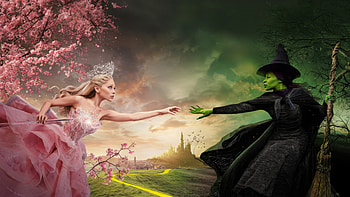 Elphaba And Glinda In Wicked Movie, wicked, 2024-movies, movies, ariana-grande, glinda, elphaba HD wallpaper
