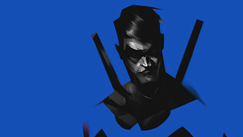 Nightwing Minimal Blue , nightwing, superheroes, artist, artwork, digital-art, minimalism, minimalist, artstation HD wallpaper