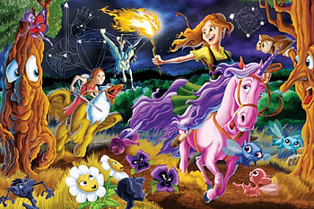 Mystical World, pink horse, World, fairies, and treants, Mystical, creatures HD wallpaper