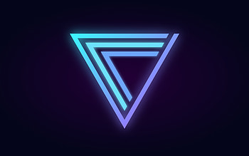 blue neon triangle, , creative, blue backgrounds, geometric shapes, triangles minimalism, triangles HD wallpaper