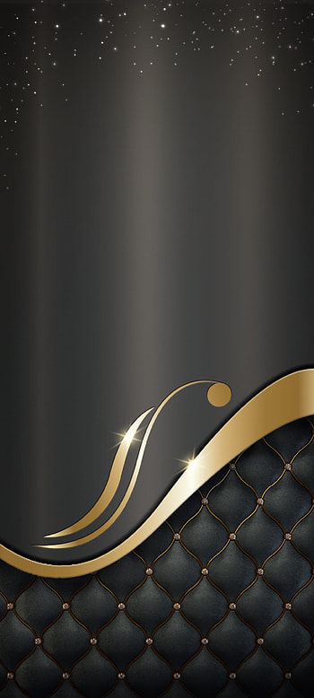 Black Gold cover, ceiling, art, metal, abstract, leather HD phone wallpaper