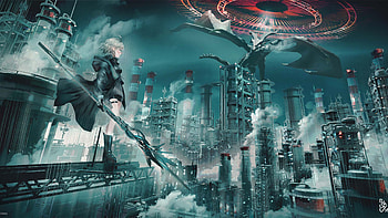 Anime Girl With Trident Wearing Black Dress Anime Girl HD wallpaper