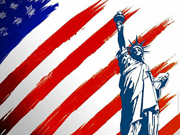 Have A Wonderful & Safe July 4th America, blue, dom, white, flag, usa, independence, statue of liberty, 4th of july, red, birtay, america HD wallpaper