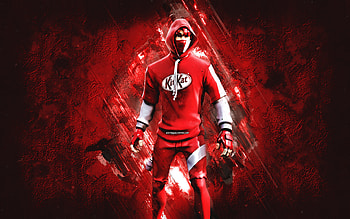Fortnite KitKat Ikonik Skin, Fortnite, main characters, red stone background, KitKat Ikonik, Fortnite skins, KitKat Ikonik Skin, KitKat Ikonik Fortnite, Fortnite characters HD wallpaper