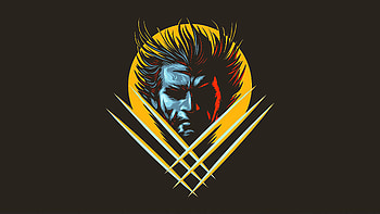 Wolverine Claws Minimalism, wolverine, superheroes, artwork, artist, minimalism, artstation HD wallpaper