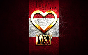 I Love Imst, austrian cities, golden inscription, Day of Imst, Austria, golden heart, Imst with flag, Imst, Cities of Austria, favorite cities, Love Imst HD wallpaper