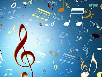~Flying Music Notes~, colorful, music, flying, floating, music notes HD wallpaper