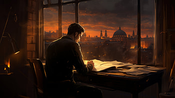 Man Reading a Book, reading, man made, book, Study HD wallpaper