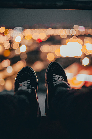Miscellanea, Miscellaneous, Legs, Sneakers, Blur, Smooth, Bokeh, Boquet, Footwear HD phone wallpaper