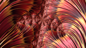 Fractal Art for your - Metal Red Veins, red, CGI, pattern, psychedelic, trippy, Abstract, fractal HD wallpaper