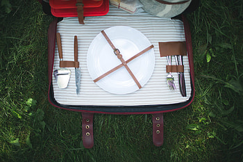 Picnic basket, Thrift store items, Outdoor dining, Food HD wallpaper