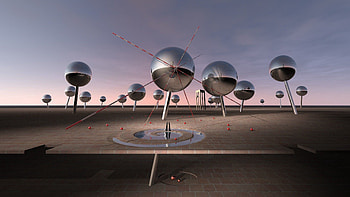 3D, Form, Space, Metal, Balls HD wallpaper