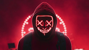 Neon Man , hoodie, anonymus, graphy, neon HD wallpaper
