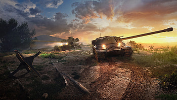 World of Tanks — Quad : Sunset Offensive, video game, World of Tanks HD wallpaper