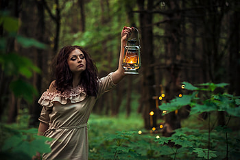 Unknown Model, model, wood, gorgeous, trees, beautiful, forest, woman HD wallpaper