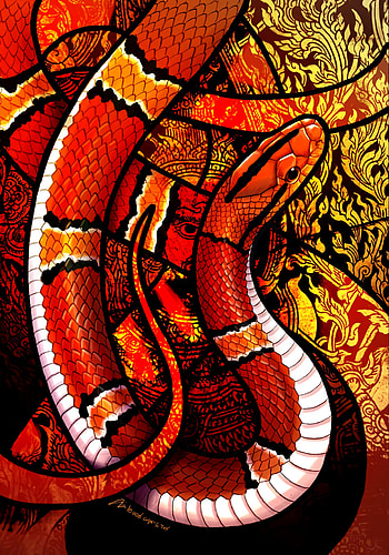 Art, Pattern, Snake, Scales, Scale, Ornament HD phone wallpaper