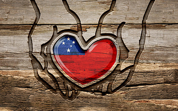 I love Samoa, , wooden carving hands, Day of Samoa, Samoa flag, Flag of Samoa, Take care Samoa, creative, Samoa flag in hand, wood carving, Oceanian countries, Samoa HD wallpaper