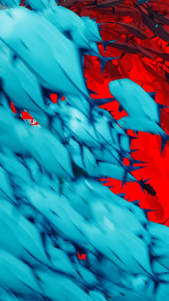 Blue And Red, Blue Abstract HD phone wallpaper